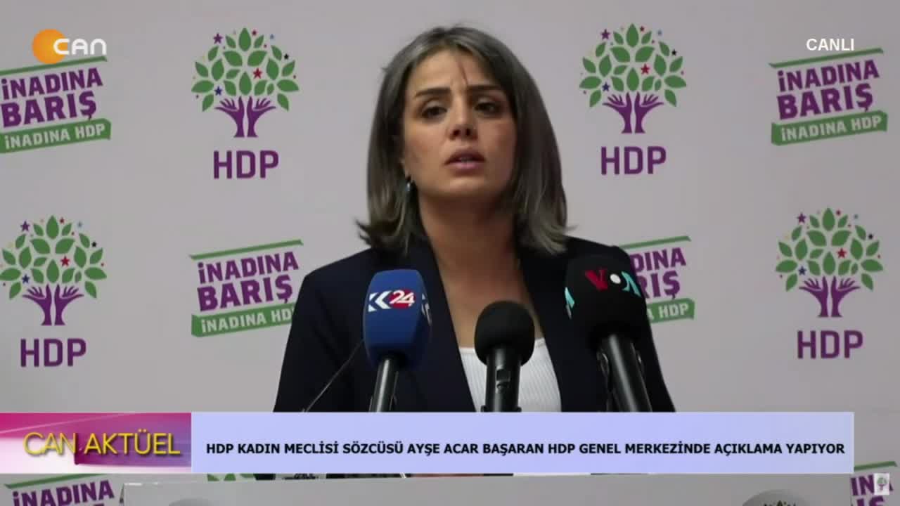 HDP Kadın Meclisi Sözcüsü Ayşe Açar Başaran Açıklama Yapıyor