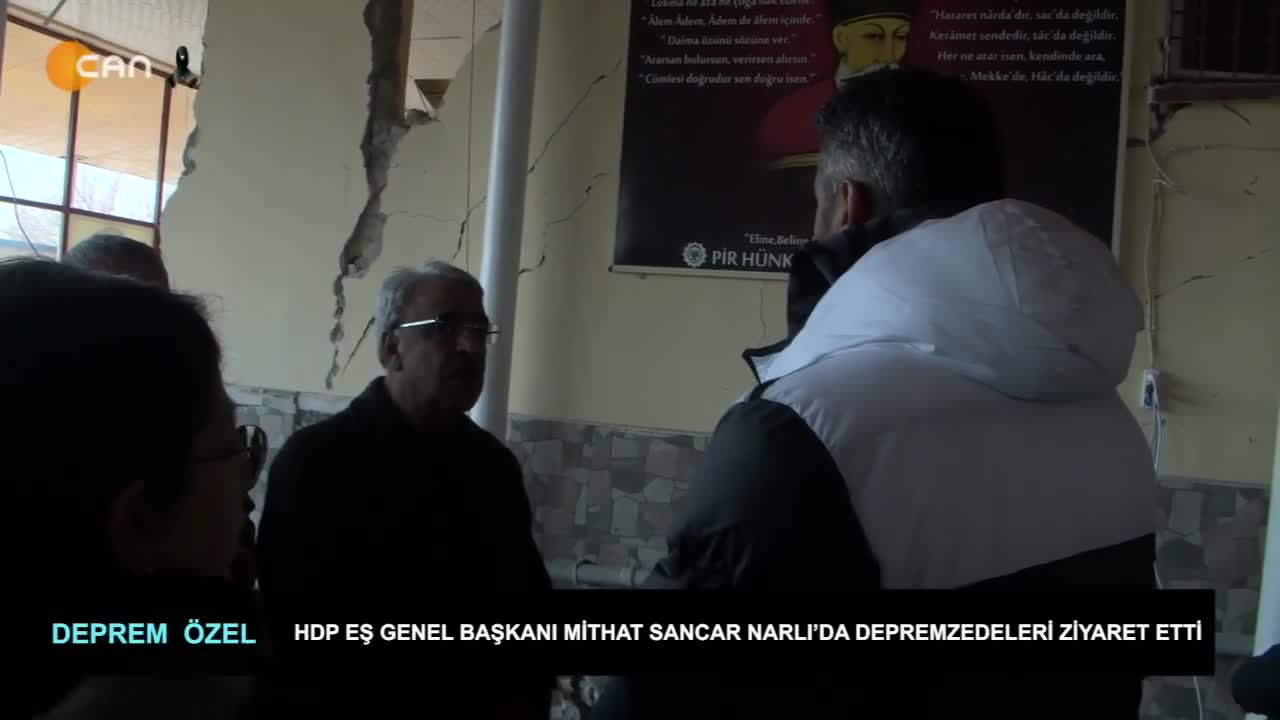 HDP Eş Genel Başkanı Mithat Sancar Narlı’da Depremzeleri Ziyaret etti