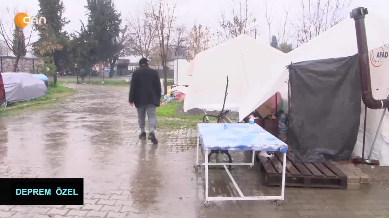Pazarcık Eğlen köyünde yağmurun altında yaşam mücadelesi