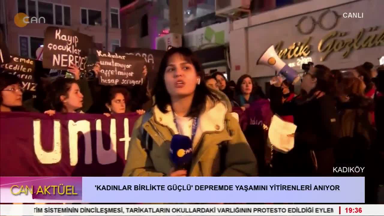 'Kadınlar Birlikte Güçlü' Depremde Yaşamını Yitirenleri Anıyor - İstanbul/Canlı - CANTV