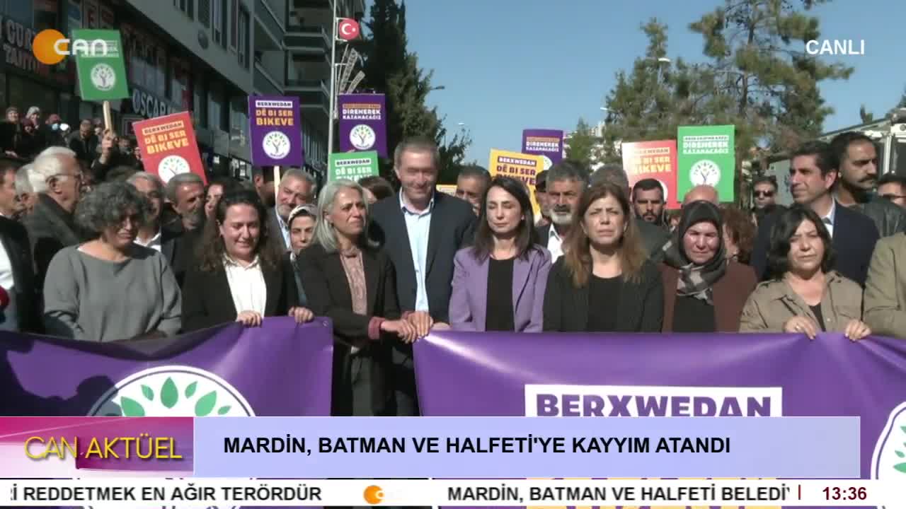 - DEM PARTİ EŞBAŞKANLARI HALFETİ'DE KAYYUMU KONUŞUYOR - CANTV