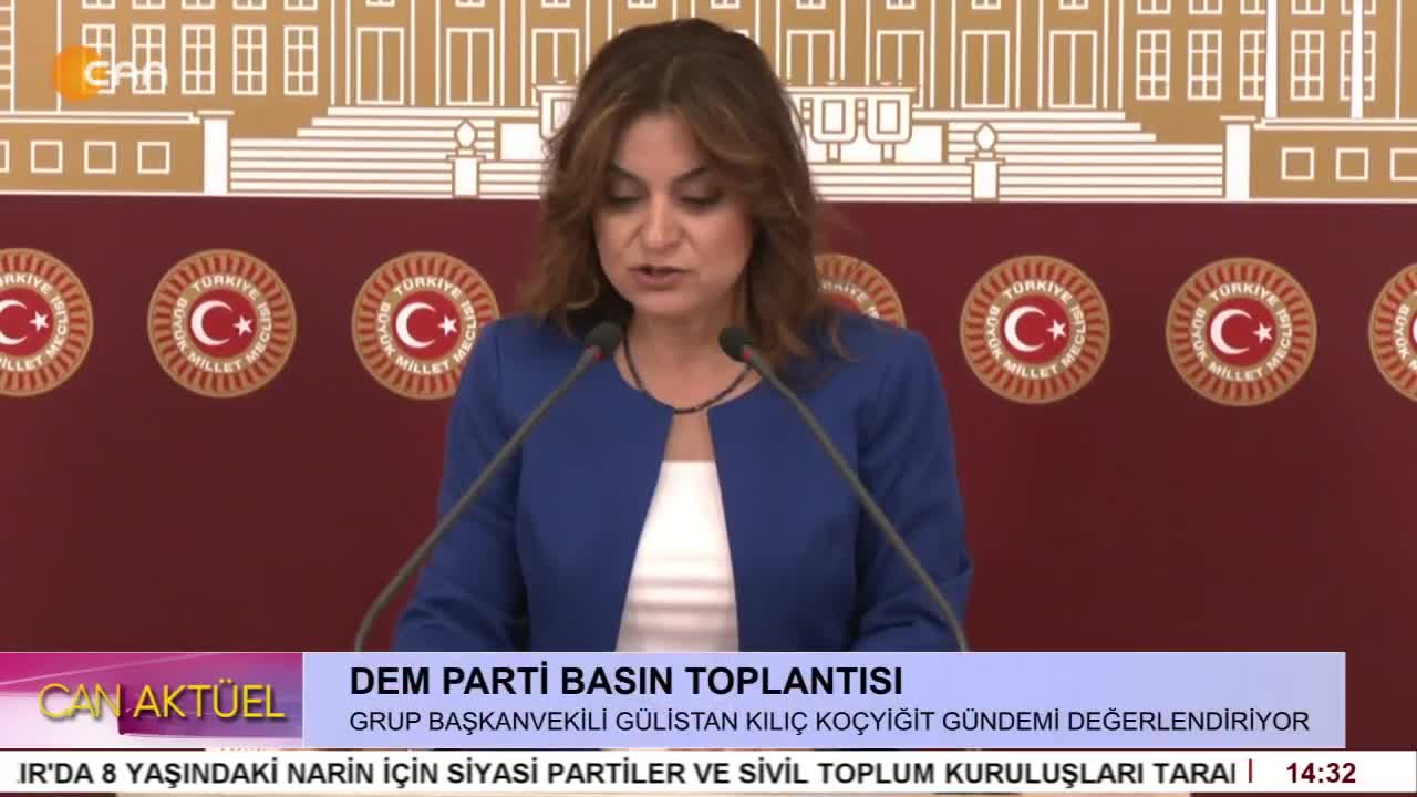 DEM Parti Grup Başkanvekili Gülistan Kılıç Koçyiğit Basın Toplantısında Gündemi Değerlendiriyor. - CANTV