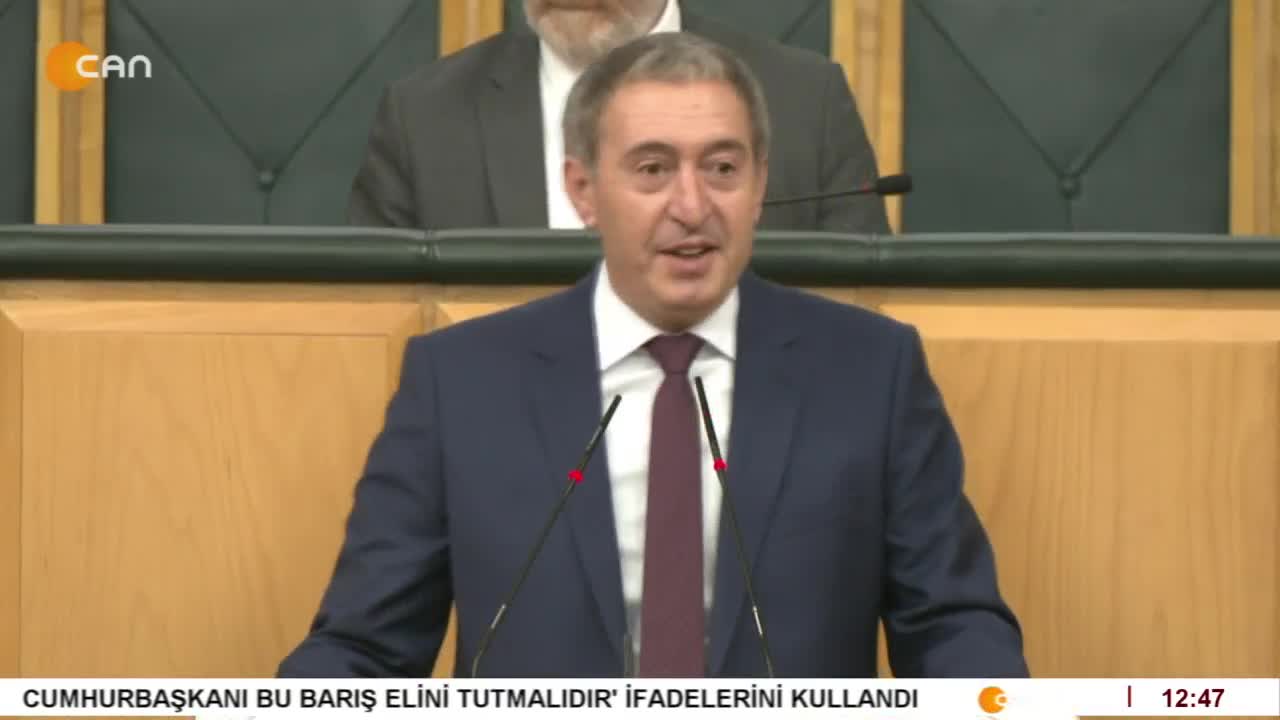 DEM Parti Grup Toplantısı, DEM Parti Eş Genel Başkanı Tuncer Bakırhan konuşuyor. - CANTV