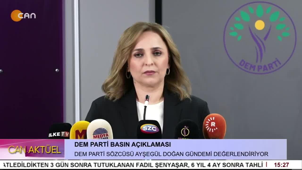 DEM Parti Sözcüsü Ayşegül Doğan Gündemi Değerlendiriyor. - CANTV