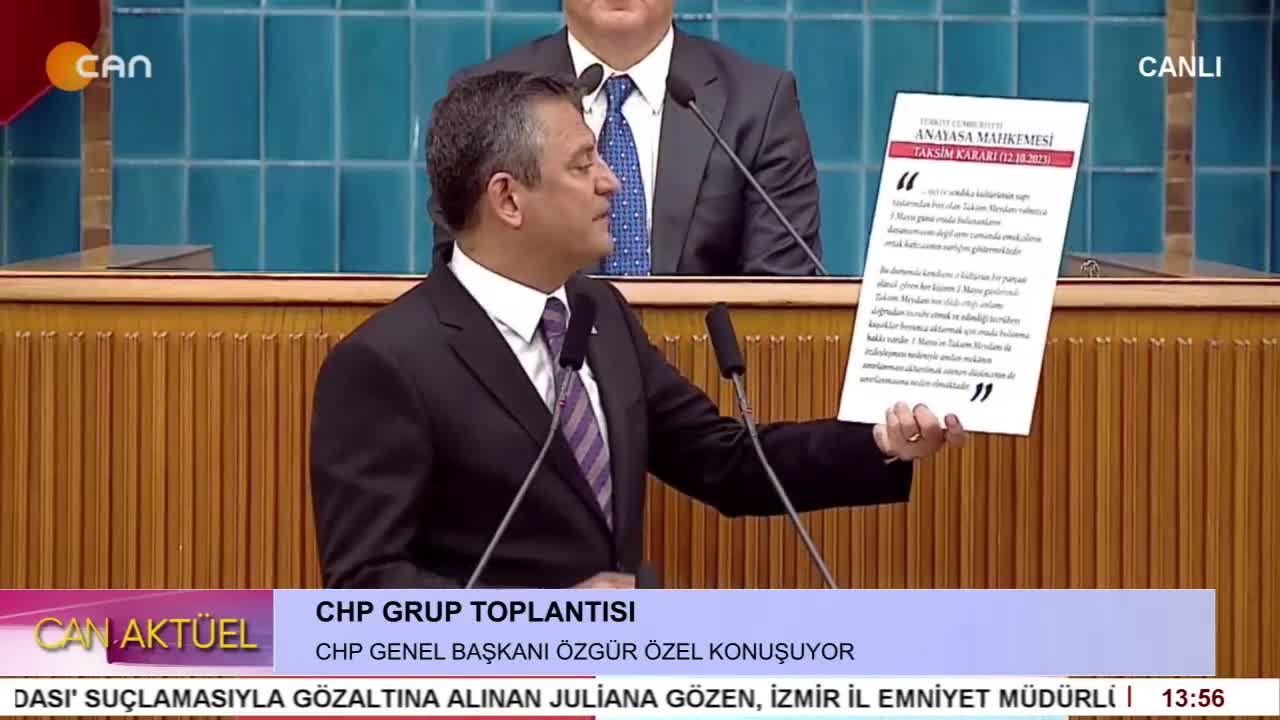CHP Grup Toplantısı. CHP Genel Başkanı Özgür Özel Konuşuyor. - CANTV