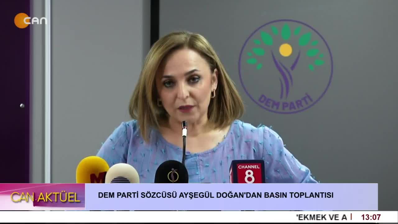 Dem Parti Sözcüsü Ayşegül Doğan'dan Basın Toplantısı - CANTV