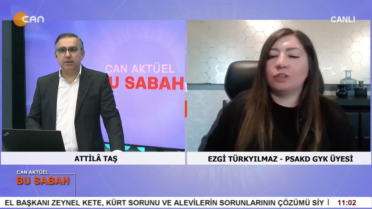 - Attilâ Taş’ın İle Can Aktüel Bu Sabah’ın Konuğu PSAKD GYK Üyesi Ezgi Türkyılmaz. - CANTV