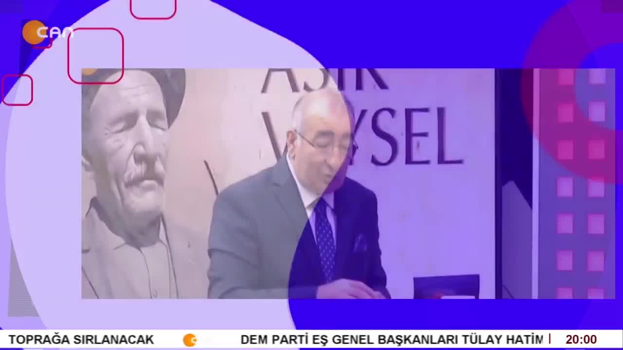 Hüseyin Kelleci’nin sunumuyla Cemal Cemale’nin konukları Hacı Bektaş Veli Anadolu ve Kültür Vakfı Disiplin Kurulu Başkanı Binali Efe ve türküleriyle Eren Akar. - CANTV