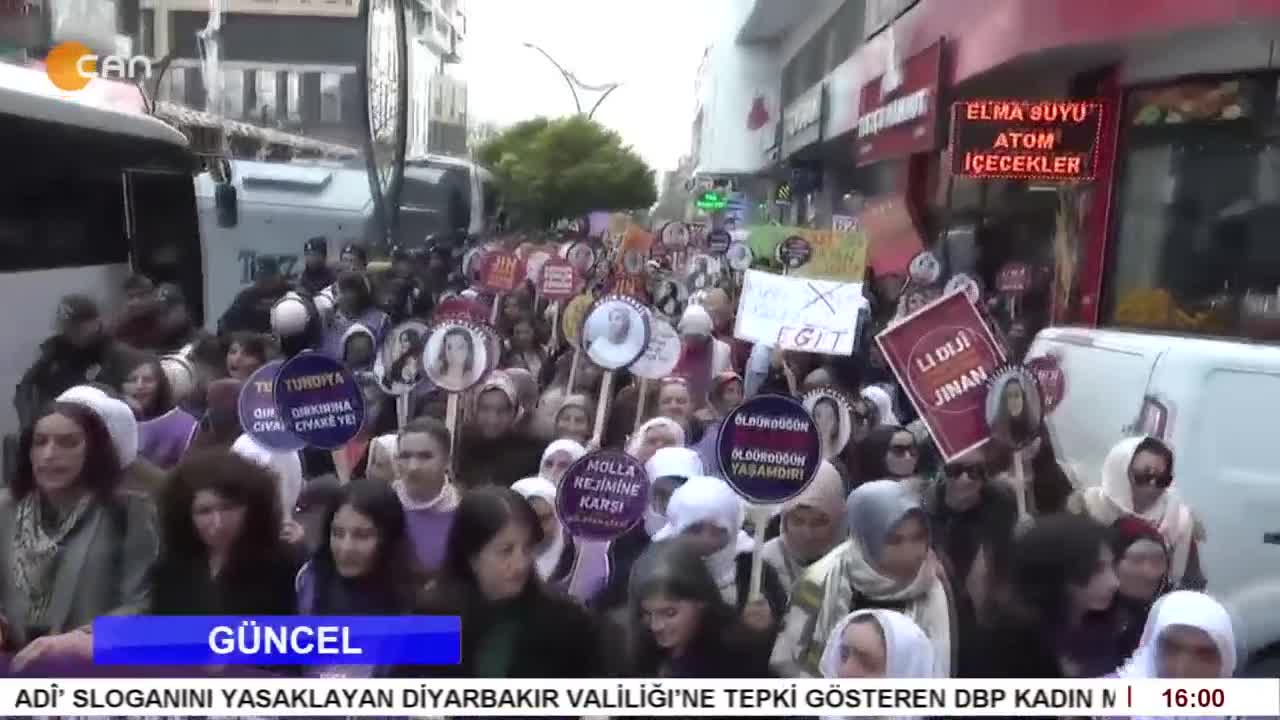 - Kadınlar Vanda 25 Kasım Yürüyüşü Gerçekleştirdi
- Kadınlar kayyumlara Karşı Dersim'de Açıklama Yaptı
- DEM Parti Eşbaşkanı Tülay Hatimoğulları, HBVAKV Genel Kurulunda Konuştu - CANTV