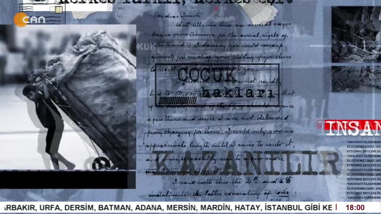 - İnsan Hakları Evrensel Bildirisi'nin 76. Yılı
- Türkiye'de Ve Dünyada İnsan Hakları
- Gülseren Yoleri İle İnsan Hakları Programının Konuğu TİHV YK ÜYESİ Dr. Şebnem Korur Fincan - CANTV