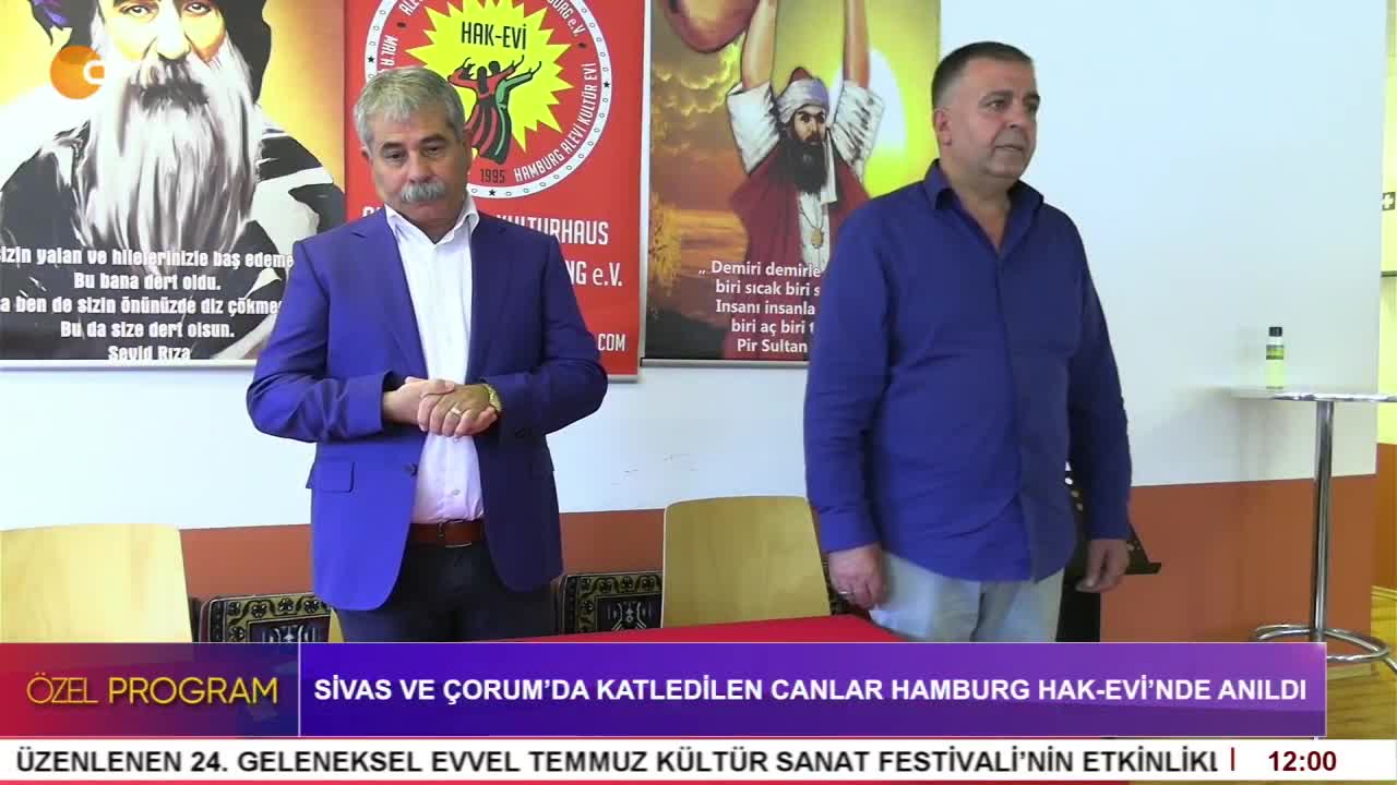 Sivas ve Çorum'da Katledilen Canlar Hamburg HAK-EVİ'nde Anıldı. - CANTV