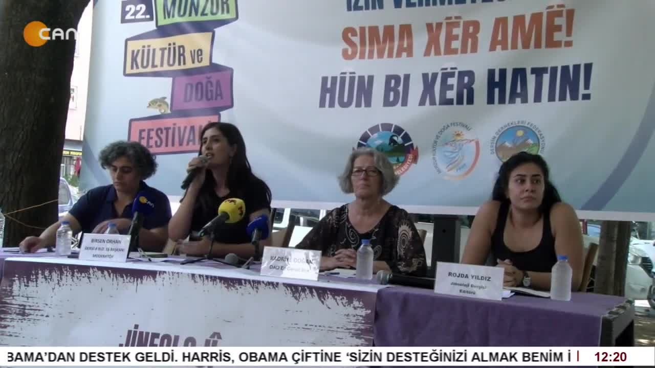 Munzur Festivali 3. Gününde - 'Jinoloji, Demokratik Siyaset Tartışıyor' Paneli 
Konuşmacılar: Sebahat Tuncel, Rojda Yıldır, Kadriye Doğan, Birsen Orhan ( moderatör) - CANTV