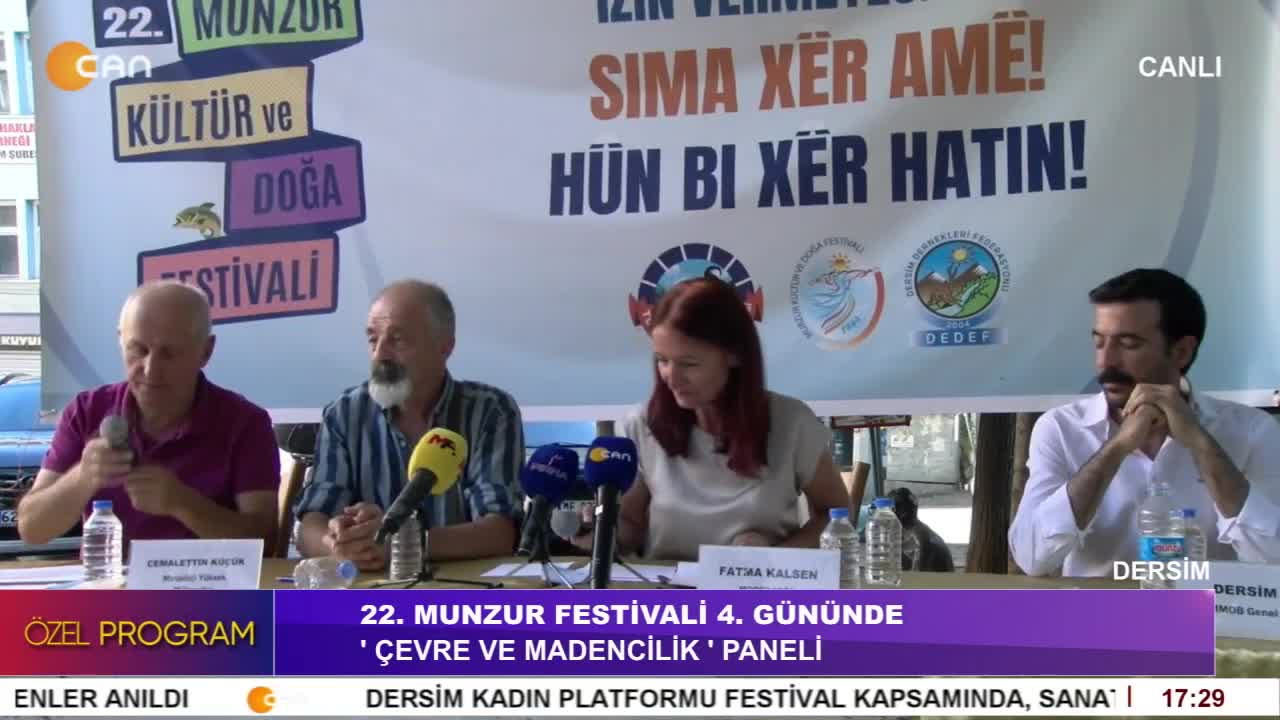 - 22. Munzur Festivali 4. Gününde
- ' Çevre Ve Madencilik ' Paneli - CANTV