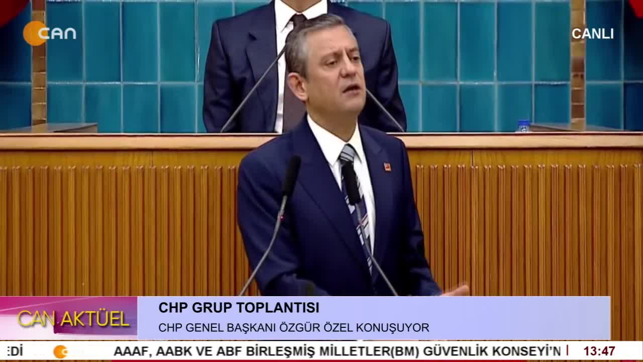 CHP Grup Toplantısı. CHP Genel Başkanı Özgür Özel Konuşuyor. - CANTV