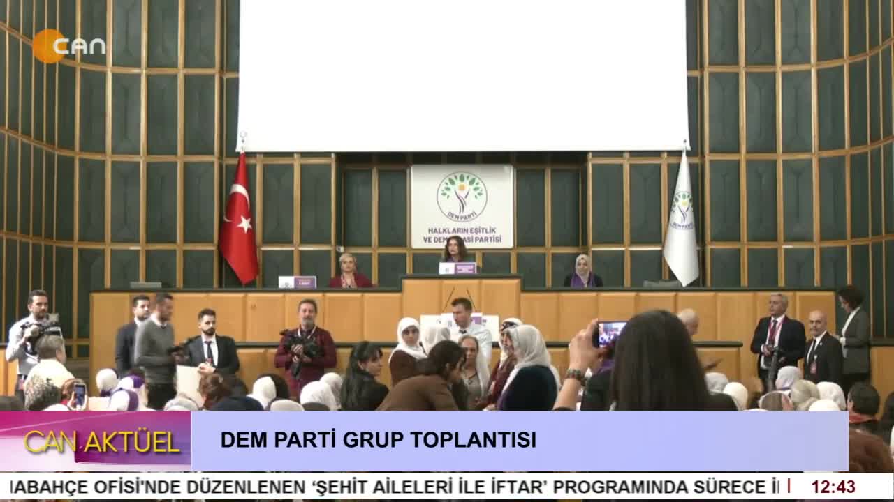 DEM Parti Grup Toplantısı, DEM Parti Eş Genel Başkanı Tülay Hatimoğulları  konuşuyor.. - CANTV