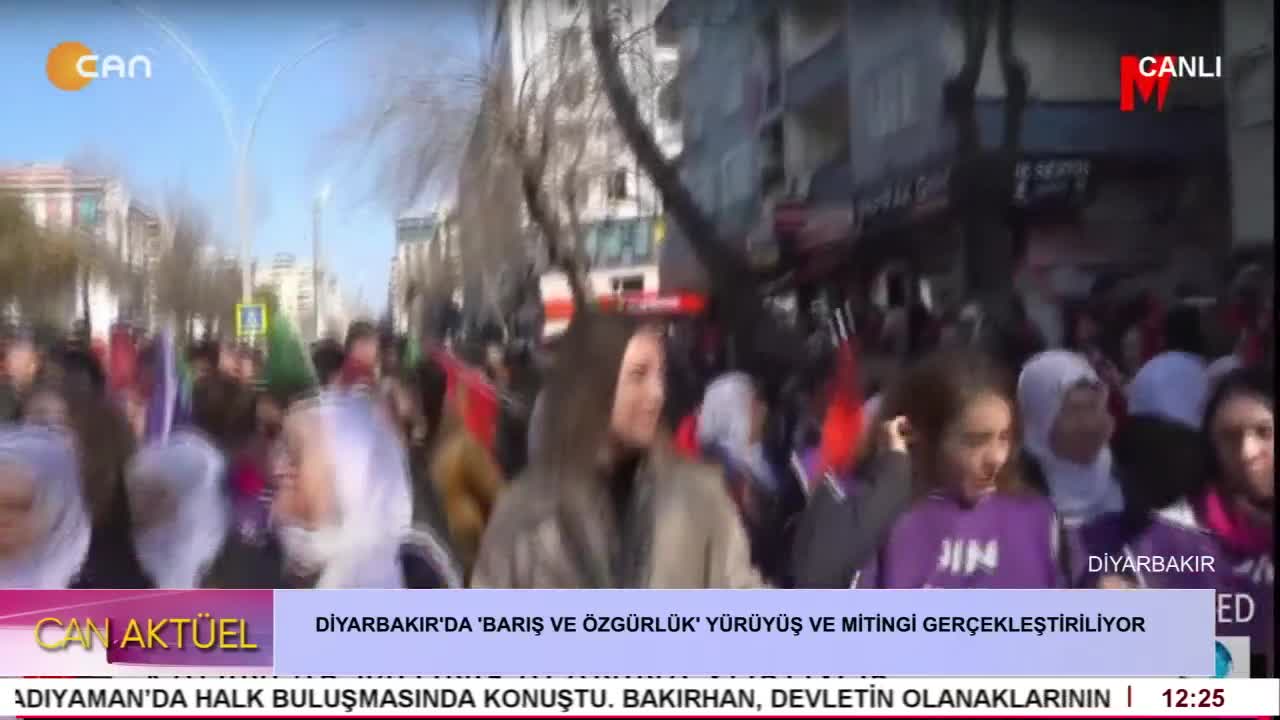 Diyarbakır'da 'Barış ve Özgürlük' yürüyüş ve Mitingi Gerçekleştiriliyor. - CANTV