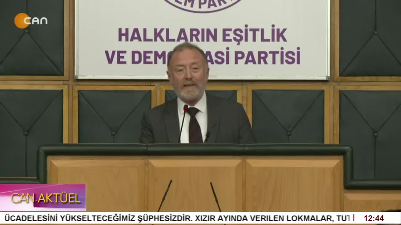 DEM Parti Grup Toplantısı, DEM Parti Eş Genel Başkanı Tuncer Bakırhan konuşuyor.. - CANTV