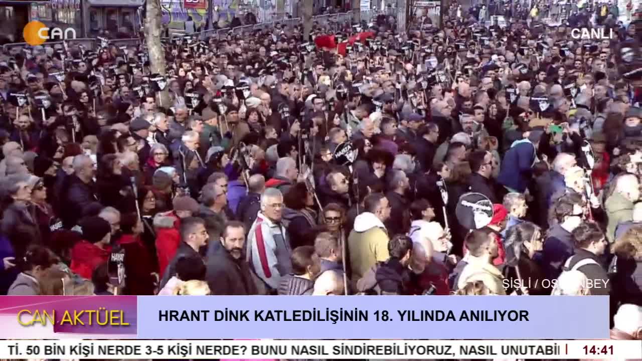 Gazeteci Hrant Dink, Katledilişinin 18. Yılında Agos Gazetesi Önünde Anılıyor. - CANTV