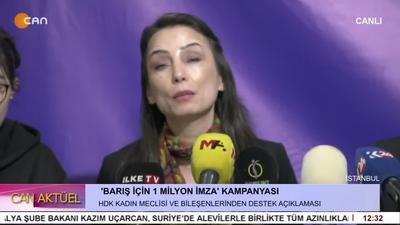 HDK'nin Kadın Meclisleri ve İttifakları   ''Barış İçin 1 Milyon İmza'' Kampanyasına Destek Açıklaması Yapıyor. - CANTV